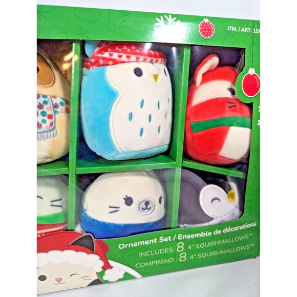 Squishmallows Christmas Ornaments 8-Piece Mini Plush 4-Inch 2023 New in Box - Picture 3 of 4